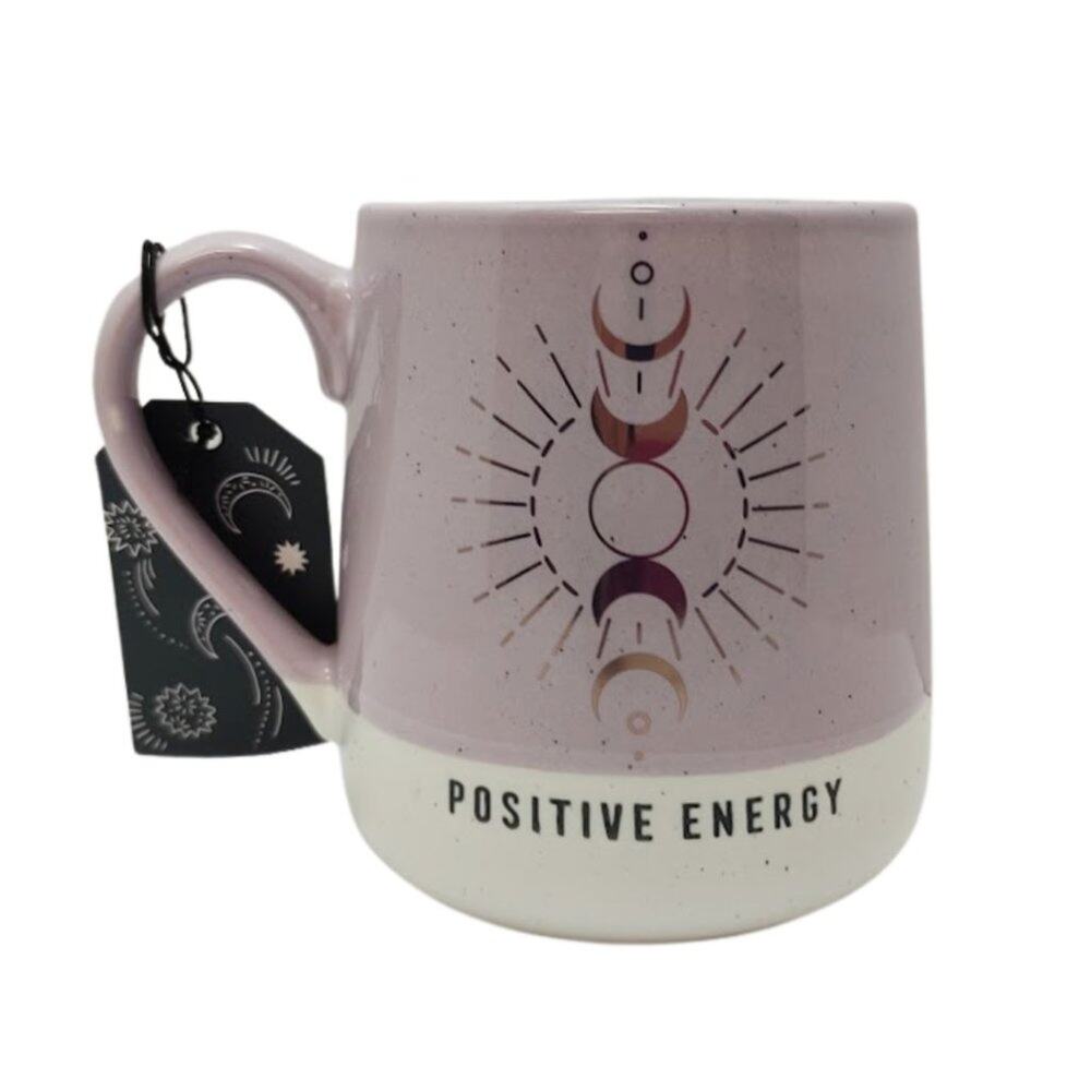 Stay Wild Moon Child Celestial Moon Phases Ceramic Coffee Mug 18oz Gold Foil NWT